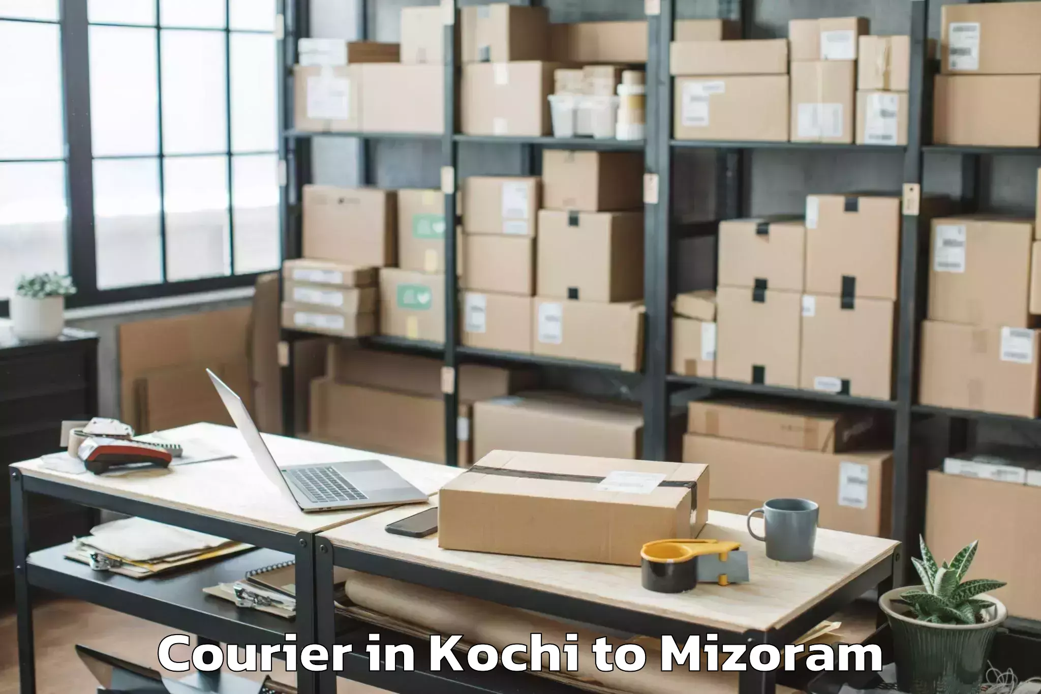 Affordable Kochi to Kolasib Courier